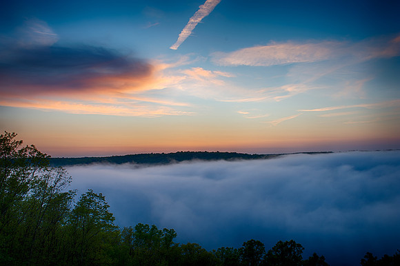 Kennerdell Lookout Fog Sunset 4 2016_05_22