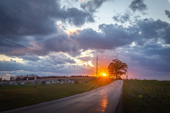 Starr Cemetary Sunset